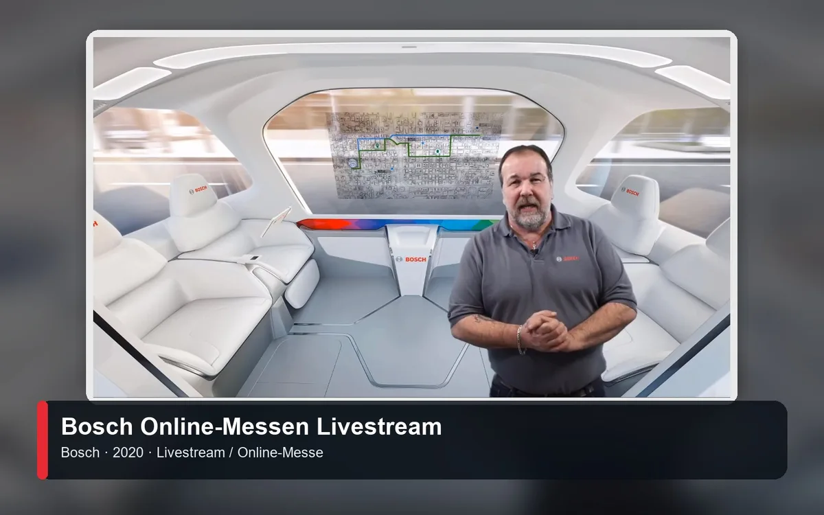 Bosch Online-Messen Livestream – Referenzvisual für Bosch (Livestream / Online-Messe)